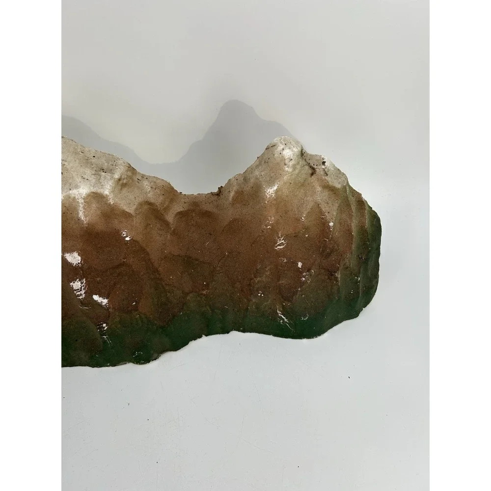Vintage Molded Styrofoam Mountain Range Backdrop Set Of 2